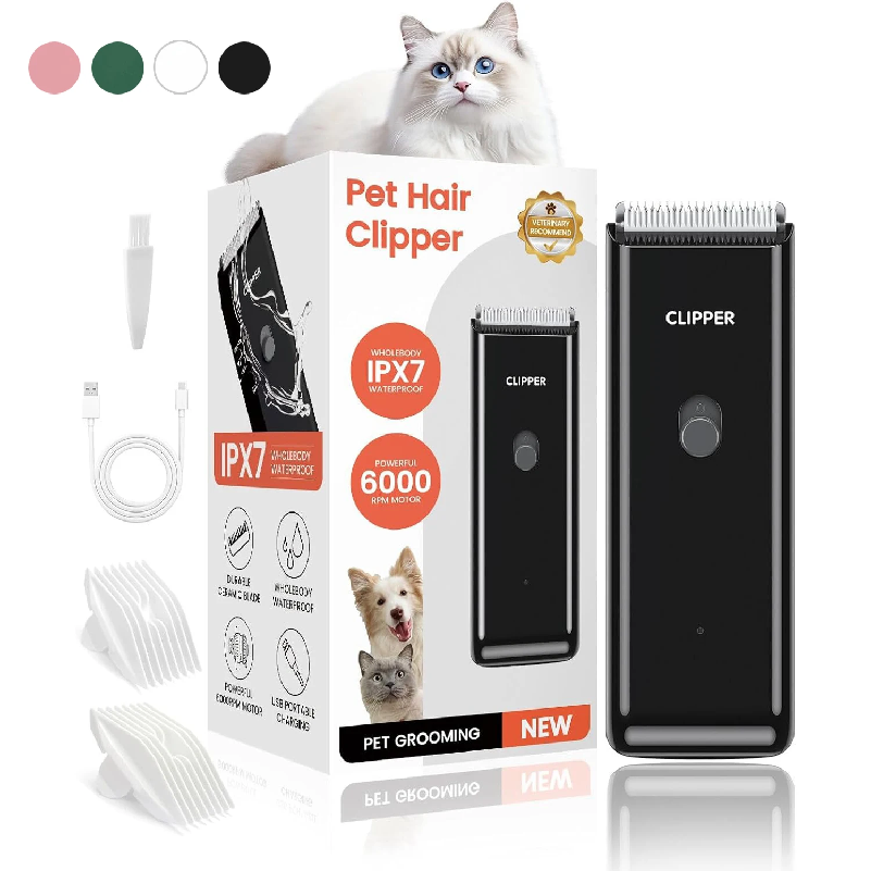 Cordless Dog Clippers Low Noise Grooming - Tondeuse à poils pour animaux sans