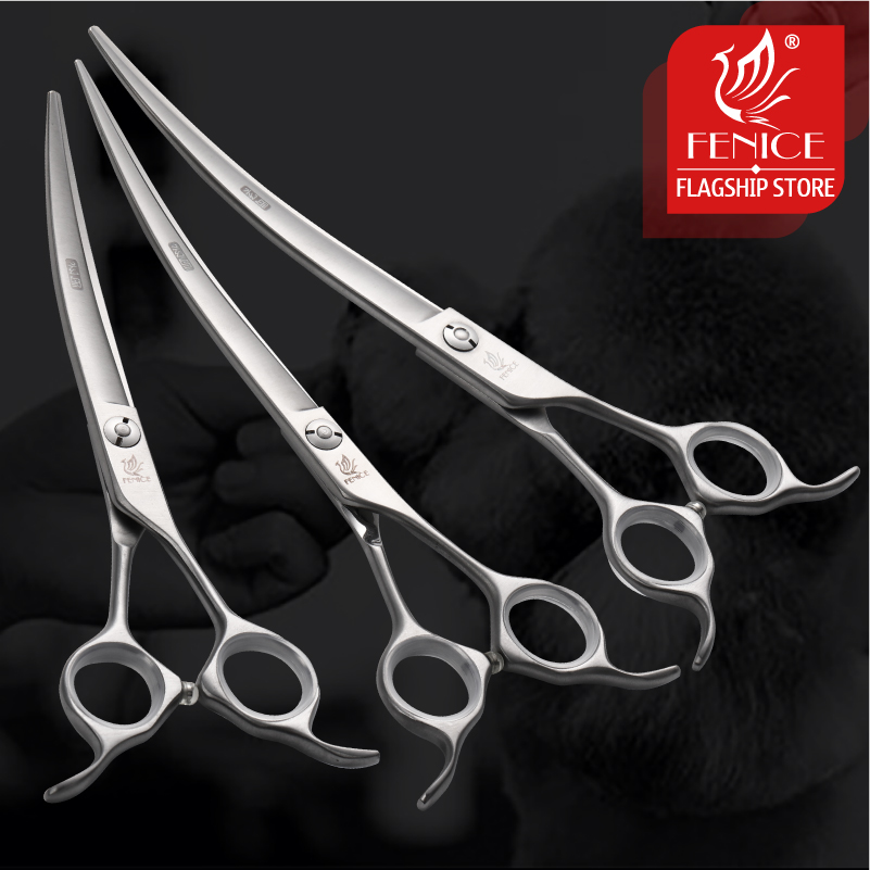 Professional Pet Grooming Scissors Curved - Fenice – ciseaux courbés professionnels pour