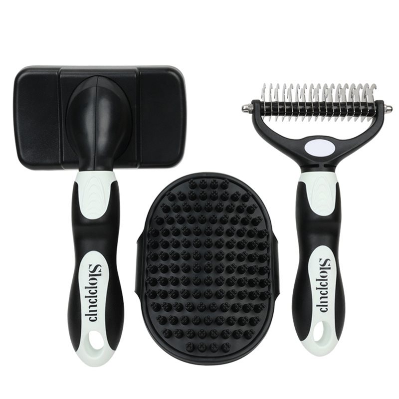 Slicker Brush Self Cleaning Pet Grooming - NOUVEAU EN STOCK - 3 PIÈCES