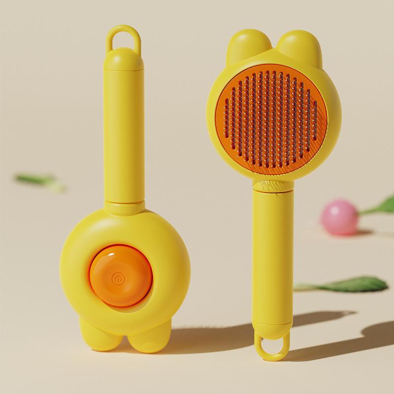 Slicker Brush Self Cleaning Pet Grooming - Brosse à poils pour animaux de