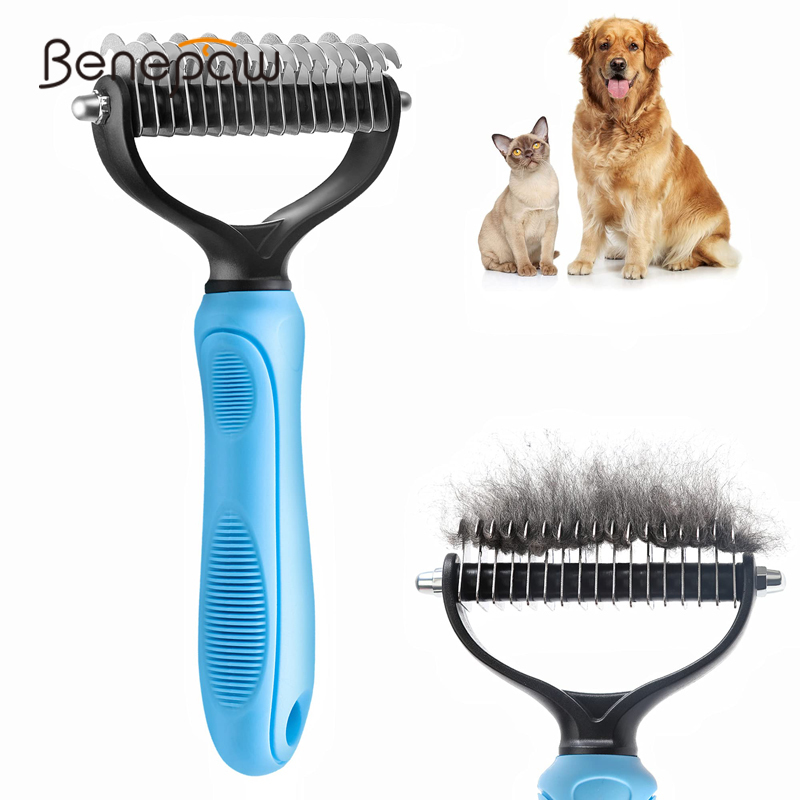 Undercoat Rake Dematting Tool Dog Shedding - Benepaw-Outil de toilettage professionnel pour animaux
