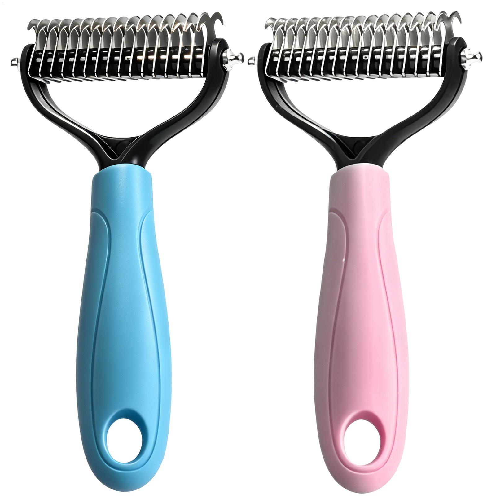 Undercoat Rake Dematting Tool Dog Shedding - Brosse démêlante double face pour animaux