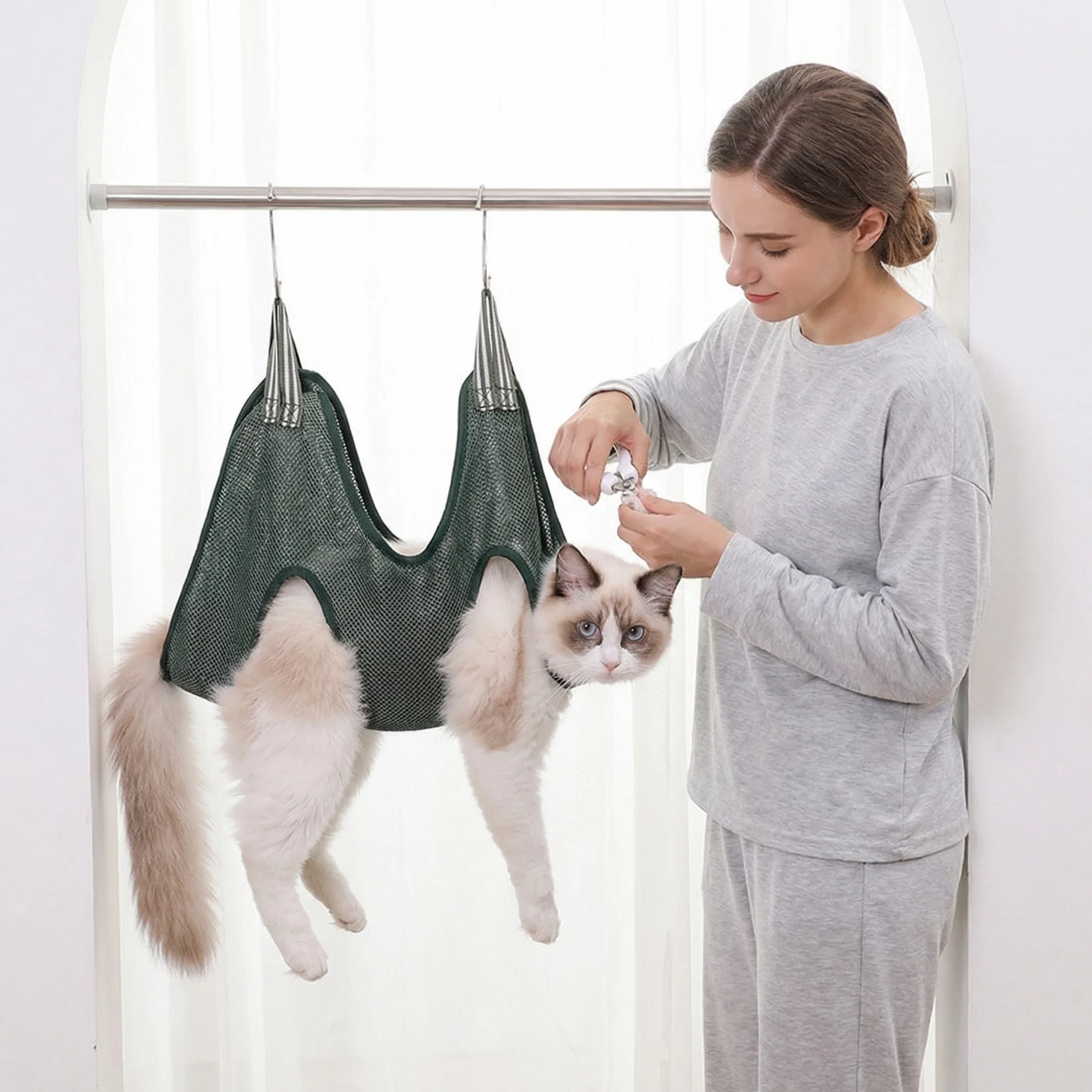 Pet Grooming Hammock Sling Restraint - Hamac de toilettage pour chats, sac