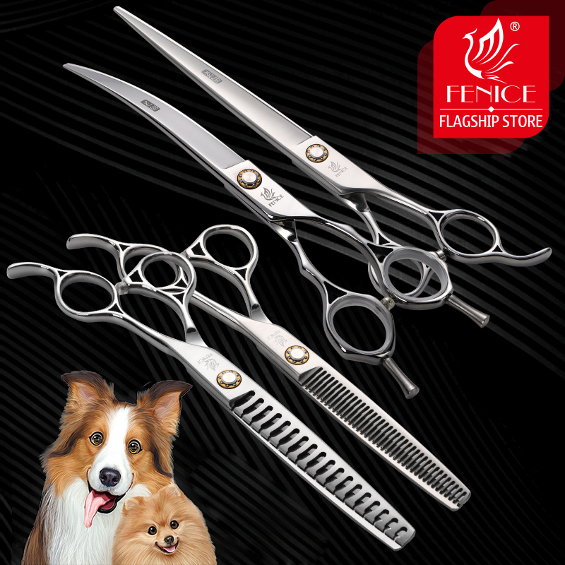 Professional Pet Grooming Scissors Curved - Fenice – ensemble de ciseaux de