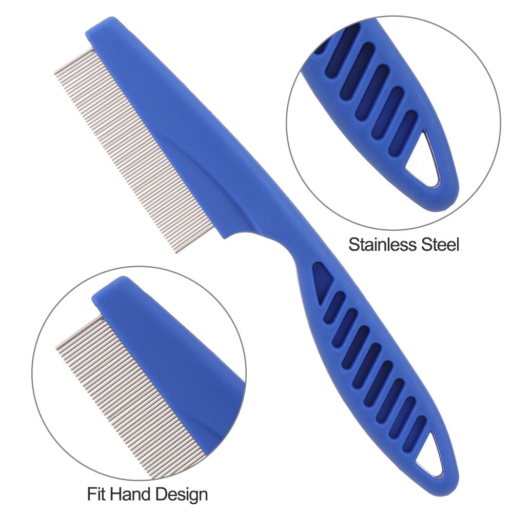 Flea Comb Fine Tooth Pet Tear Stain - Lot de 6 peignes de toilettage