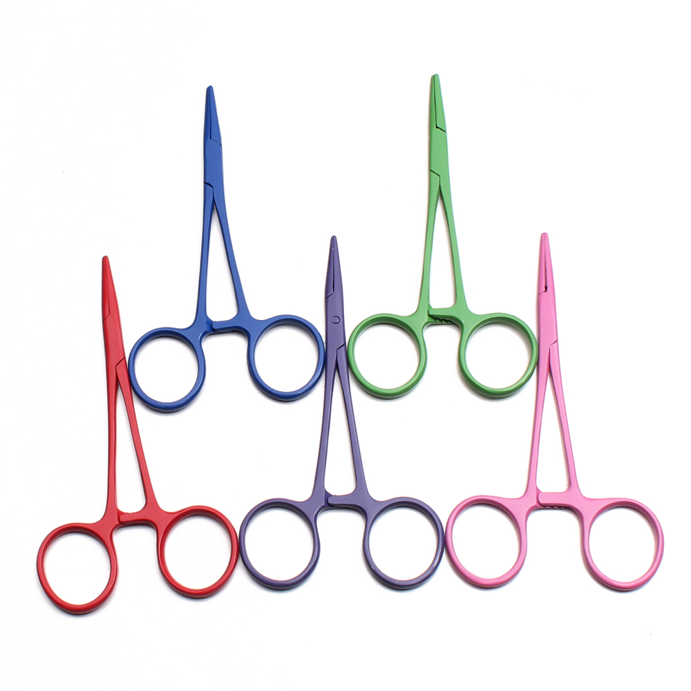 Professional Pet Grooming Scissors Curved - Pince hémostatique à tête incurvée colorée