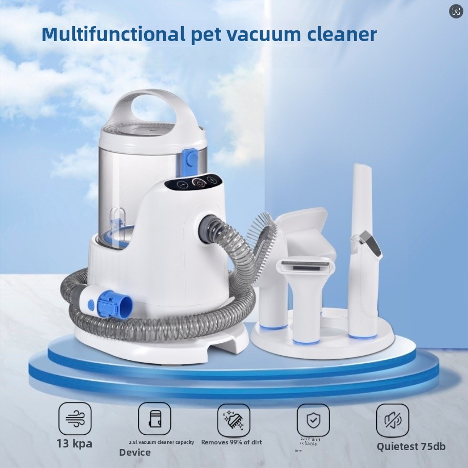 Pet Grooming Vacuum Suction Kit 5 In 1 - Aspirateur multifonctionnel pour animaux de compagnie,