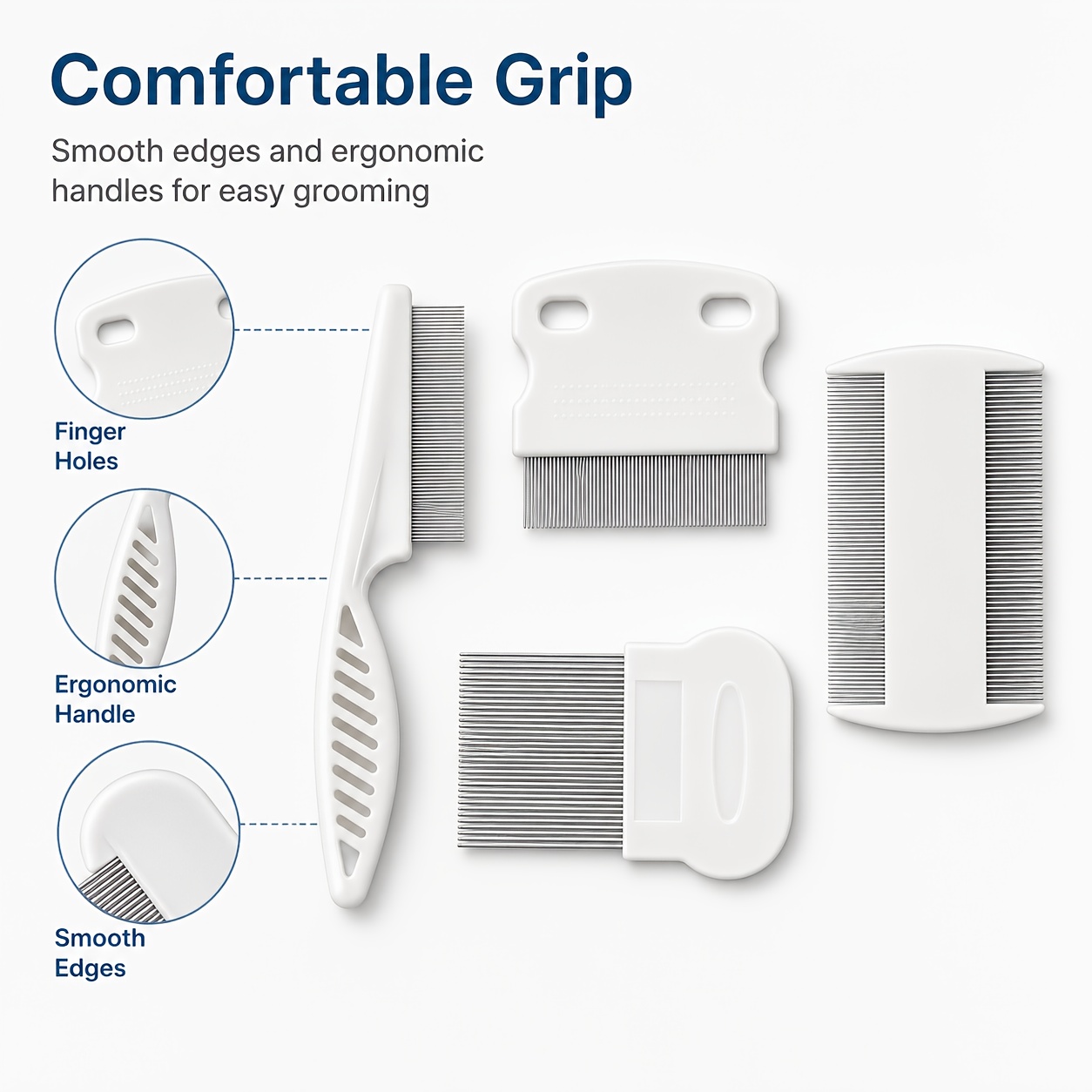 Ensemble de 4 peignes pour ani - Flea Comb Fine Tooth Pet Tear Stain avis et prix