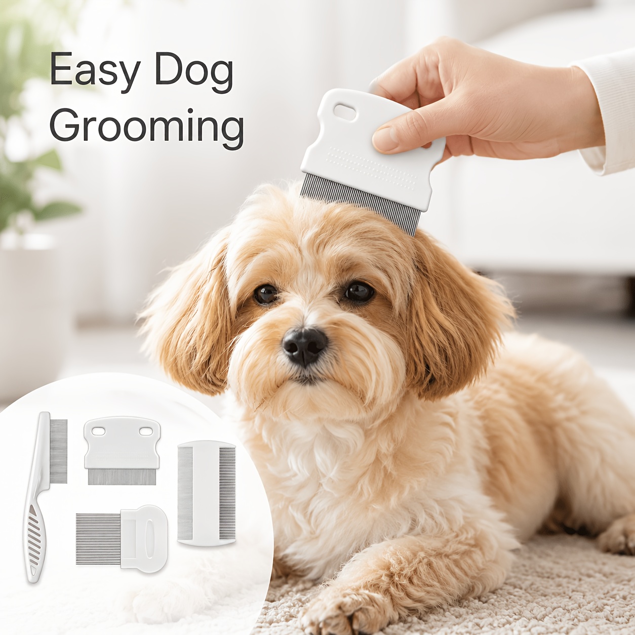 Ensemble de 4 peignes pour ani - Flea Comb Fine Tooth Pet Tear Stain avis et prix