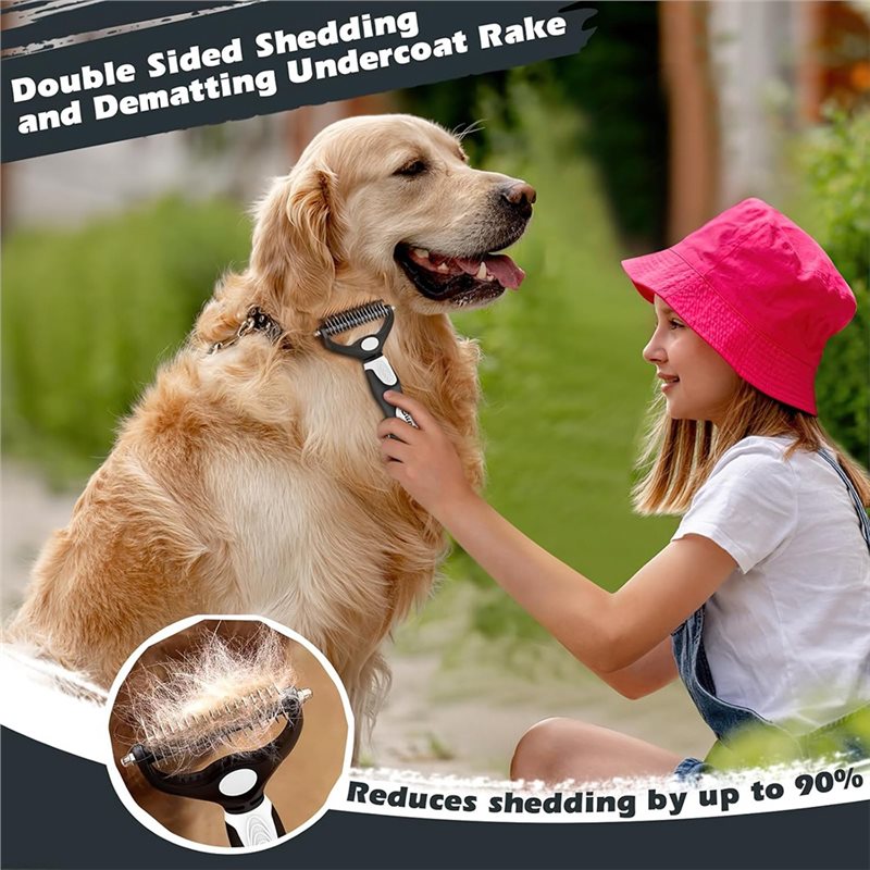 NOUVEAU EN STOCK - 3 PIÈCES -  - Slicker Brush Self Cleaning Pet Grooming avis et prix