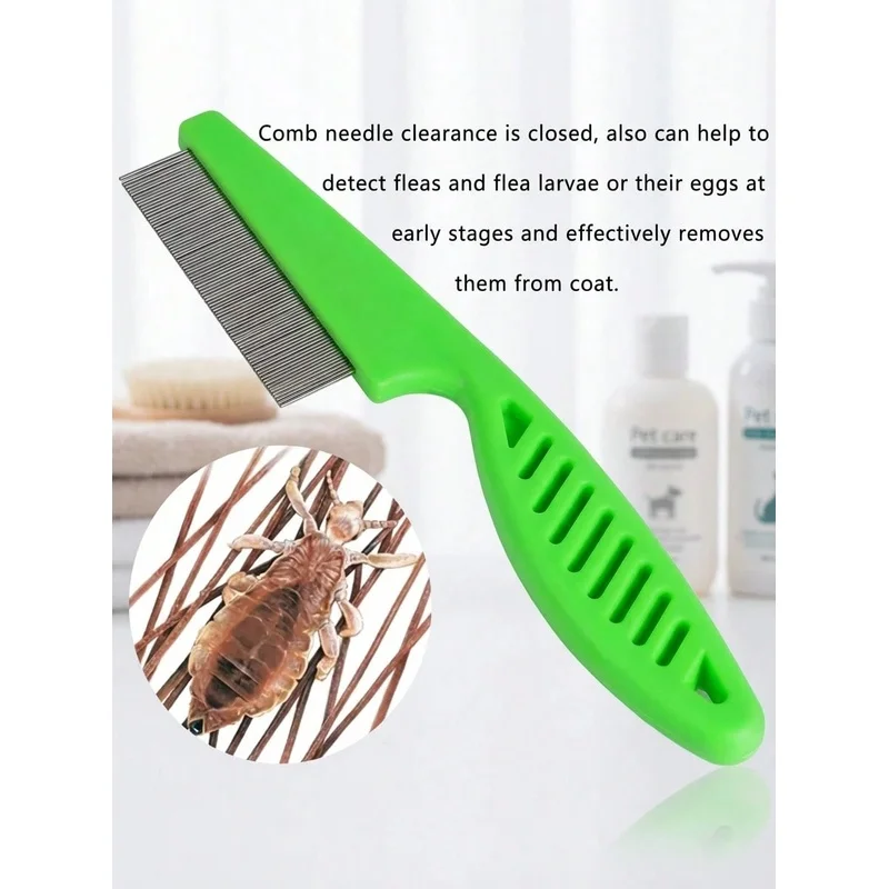 Peigne à dents fines en acier  - Flea Comb Fine Tooth Pet Tear Stain avis et prix