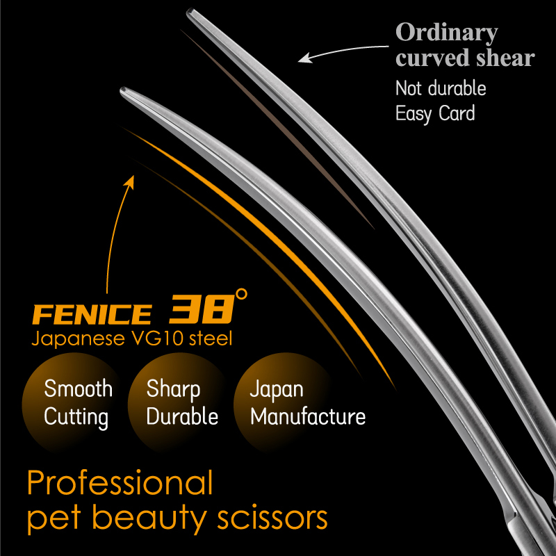 Fenice – ciseaux de toilettage - Professional Pet Grooming Scissors Curved avis et prix