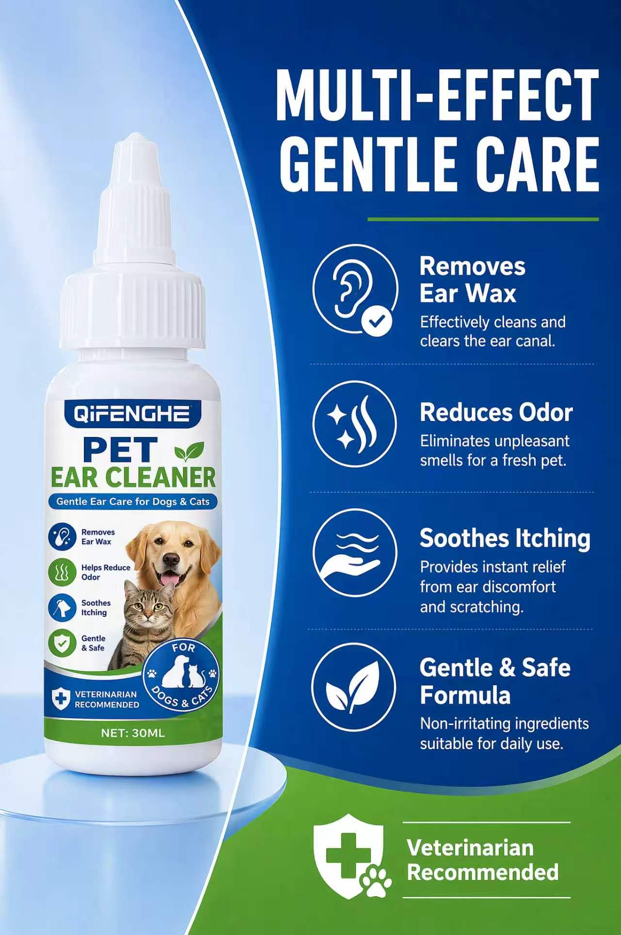 30 ml de gouttes nettoyantes p - Dog Ear Cleaner Solution Drops Wash avis et prix