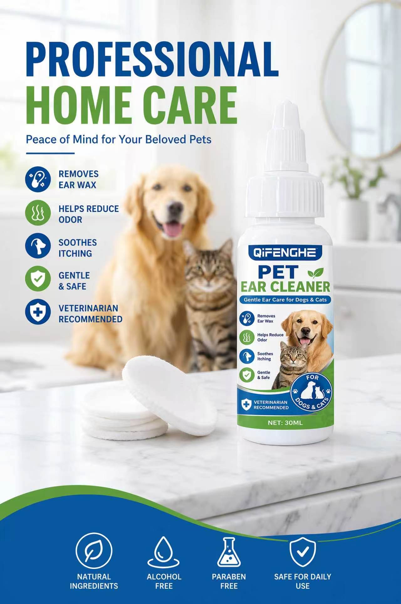 30 ml de gouttes nettoyantes p - Dog Ear Cleaner Solution Drops Wash avis et prix