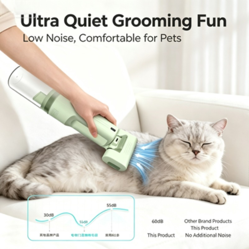 Aspirateur sans fil pour toile - Pet Grooming Vacuum Suction Kit 5 In 1 avis et prix