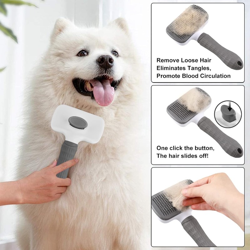 Brosse autonettoyante pour ani - Slicker Brush Self Cleaning Pet Grooming avis et prix