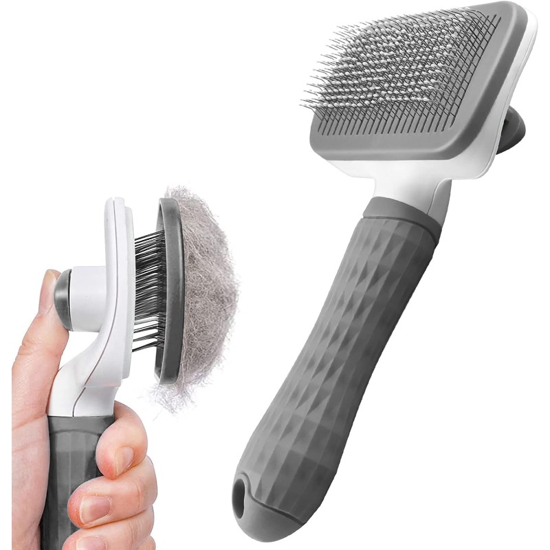 Brosse autonettoyante pour ani - Slicker Brush Self Cleaning Pet Grooming avis et prix