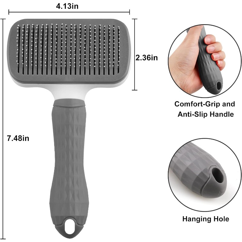 Brosse autonettoyante pour ani - Slicker Brush Self Cleaning Pet Grooming avis et prix