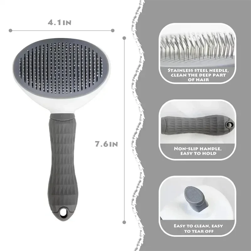 Peigne autonettoyant pour l'él - Slicker Brush Self Cleaning Pet Grooming avis et prix