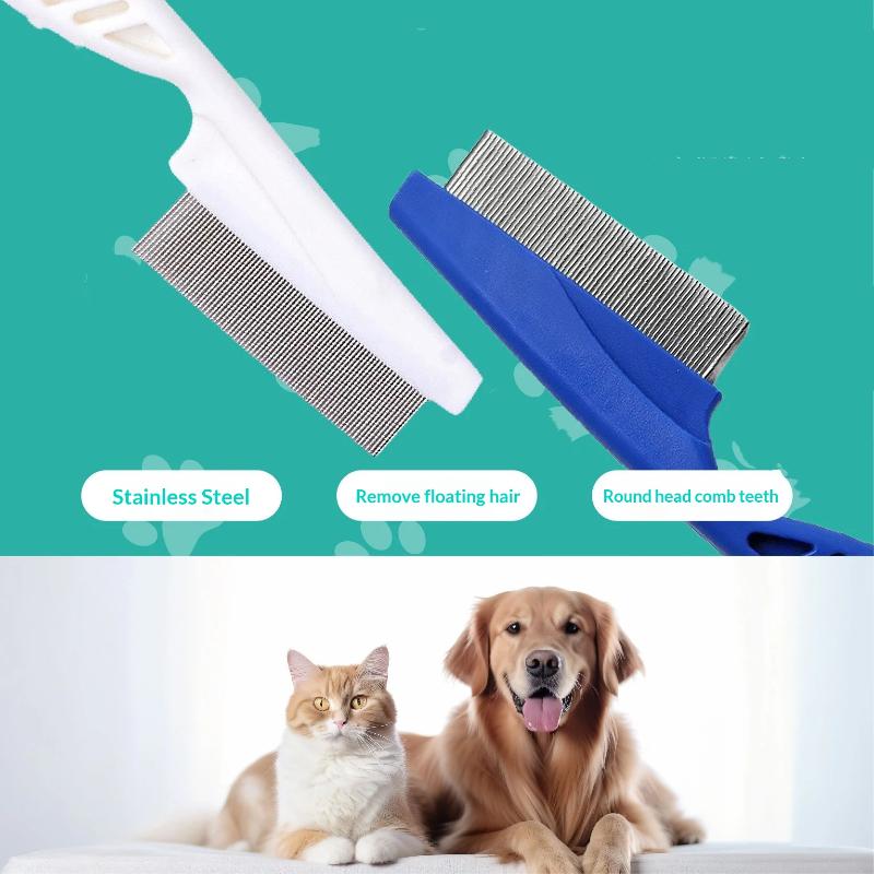 Peigne à dents fines en acier  - Flea Comb Fine Tooth Pet Tear Stain avis et prix