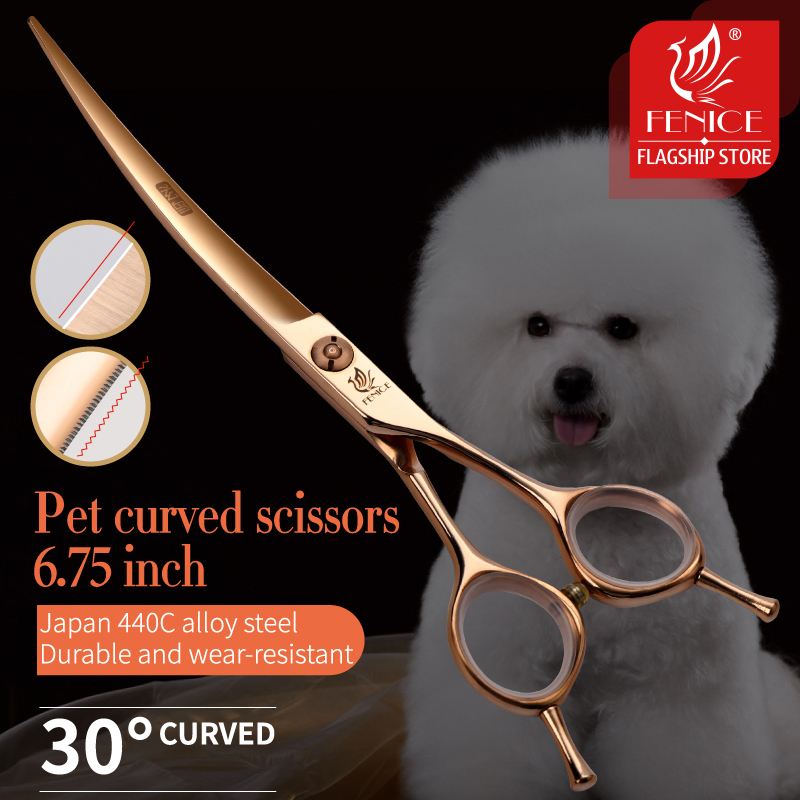Fenice-Ciseaux incurvés à vis  - Professional Pet Grooming Scissors Curved avis et prix