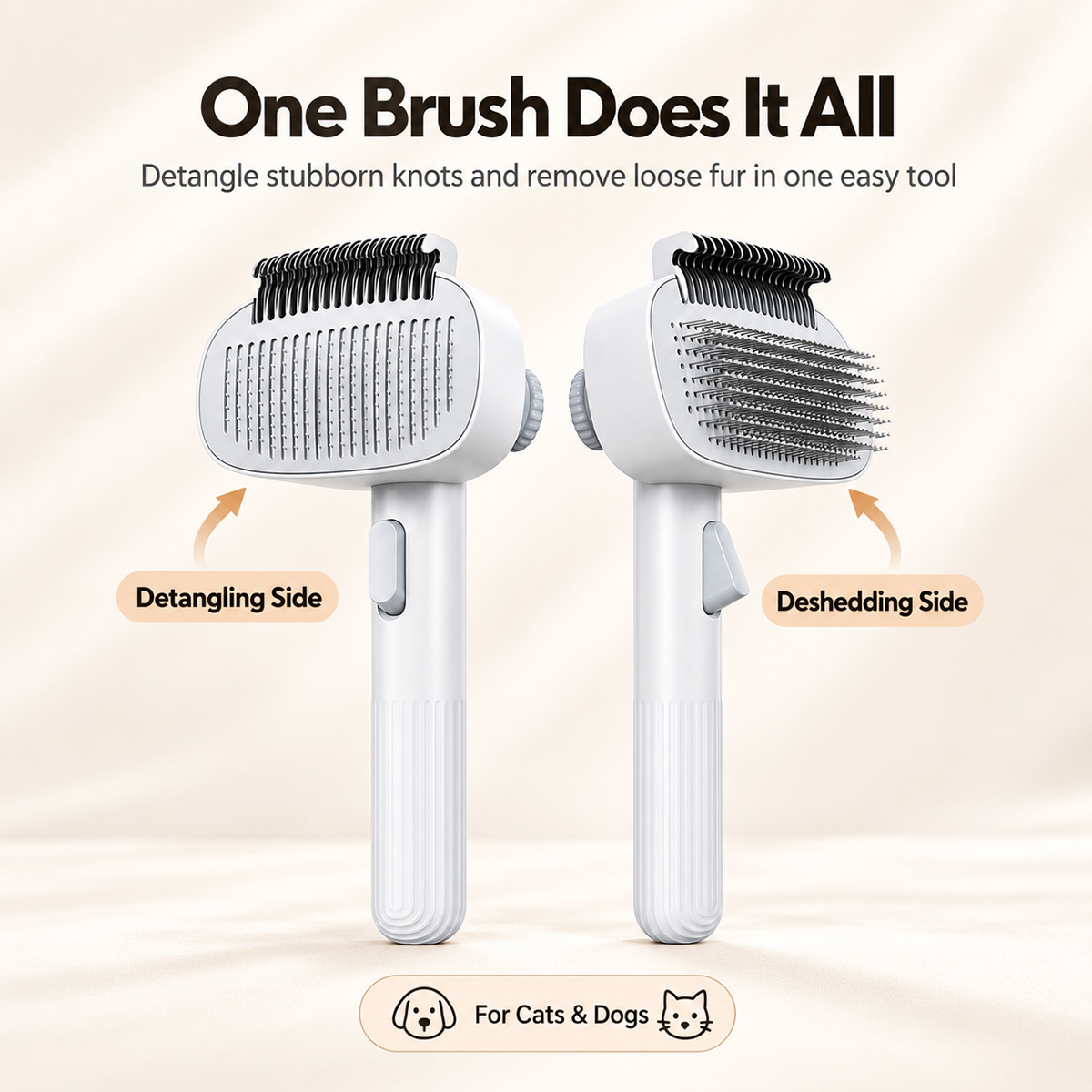 1 pièce, brosse de toilettage  - Slicker Brush Self Cleaning Pet Grooming avis et prix