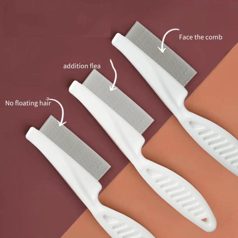 Peigne à dents fines en acier  - Flea Comb Fine Tooth Pet Tear Stain avis et prix