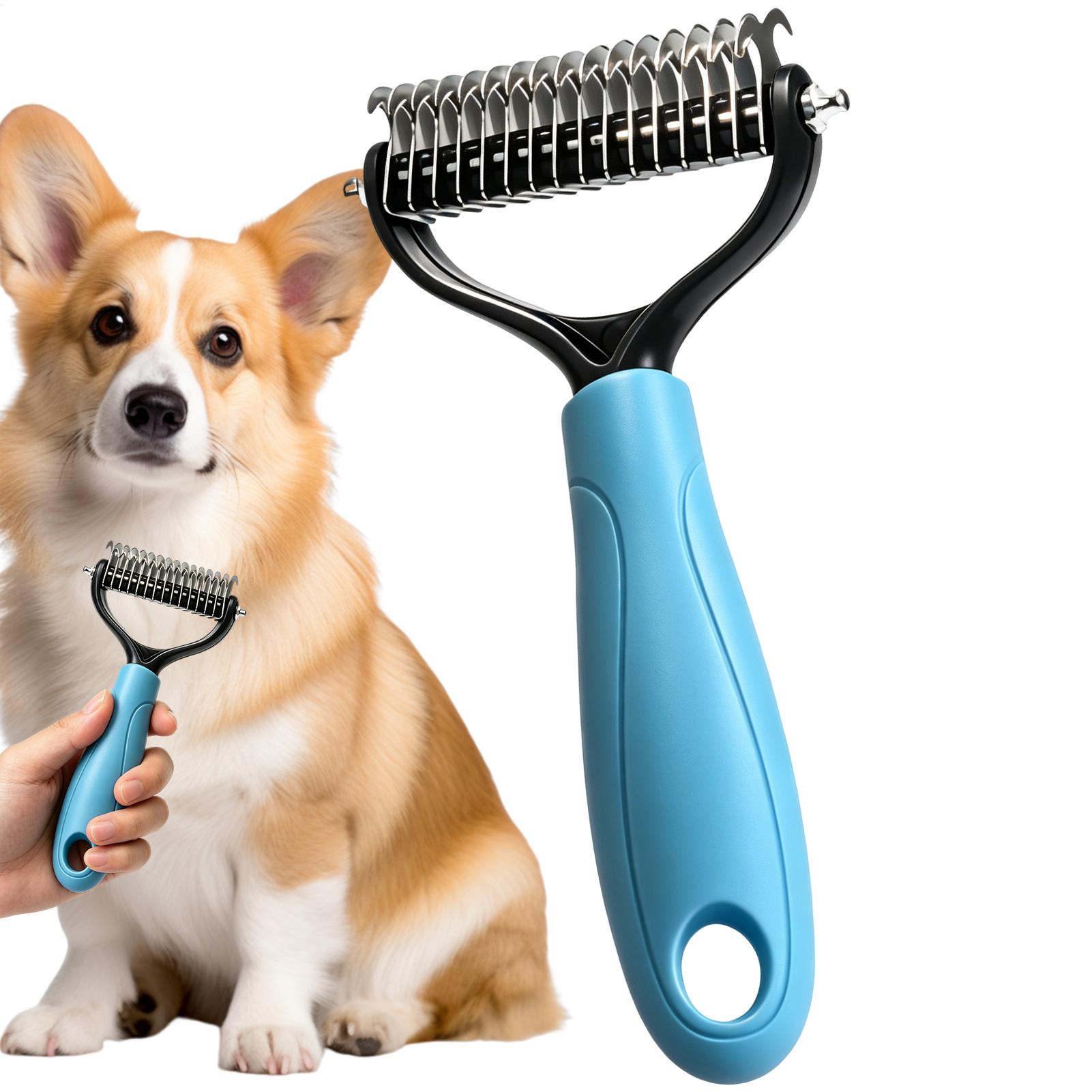 Brosse démêlante double face p - Undercoat Rake Dematting Tool Dog Shedding avis et prix