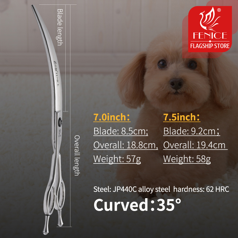 Fenice-Ciseaux de toilettage s - Professional Pet Grooming Scissors Curved avis et prix