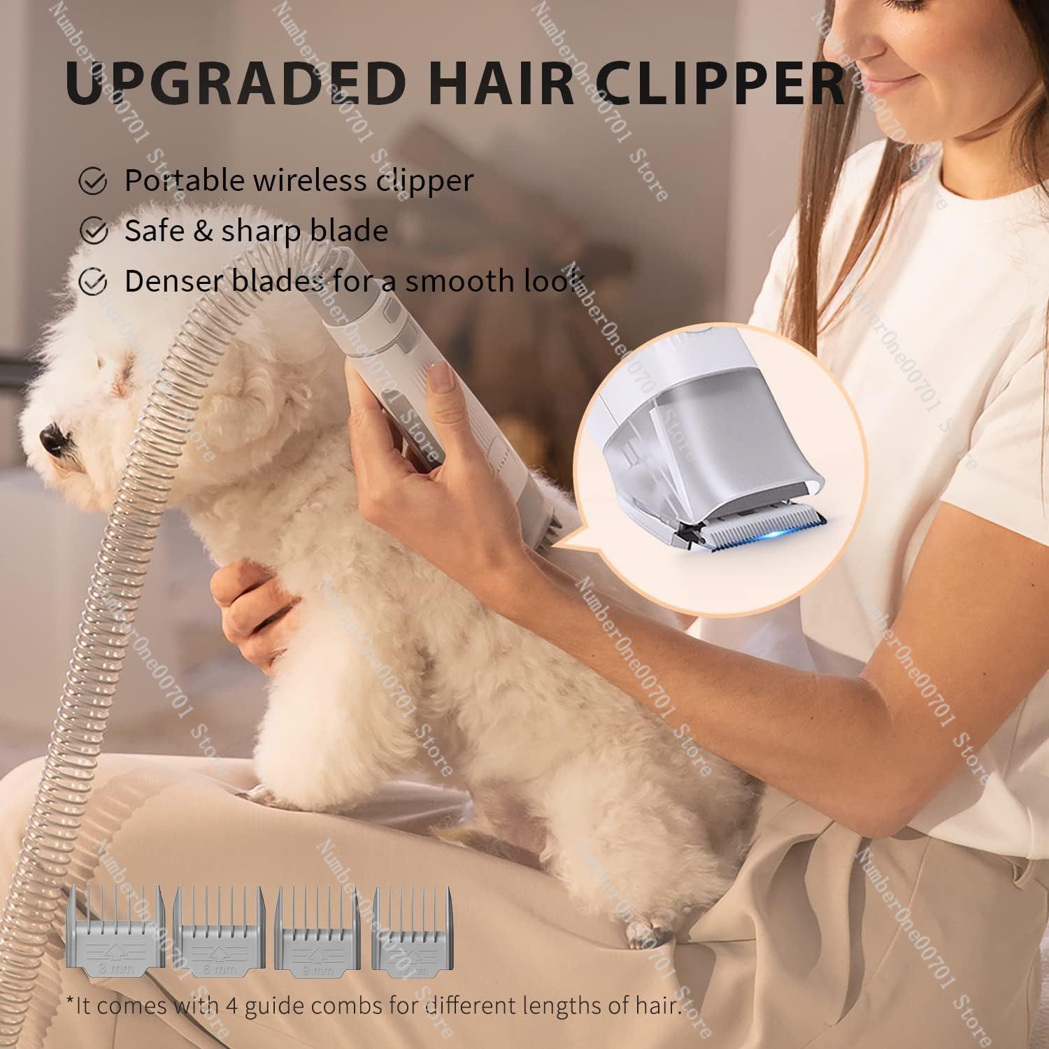 Kit de toilettage pour animaux - Pet Grooming Vacuum Suction Kit 5 In 1 avis et prix