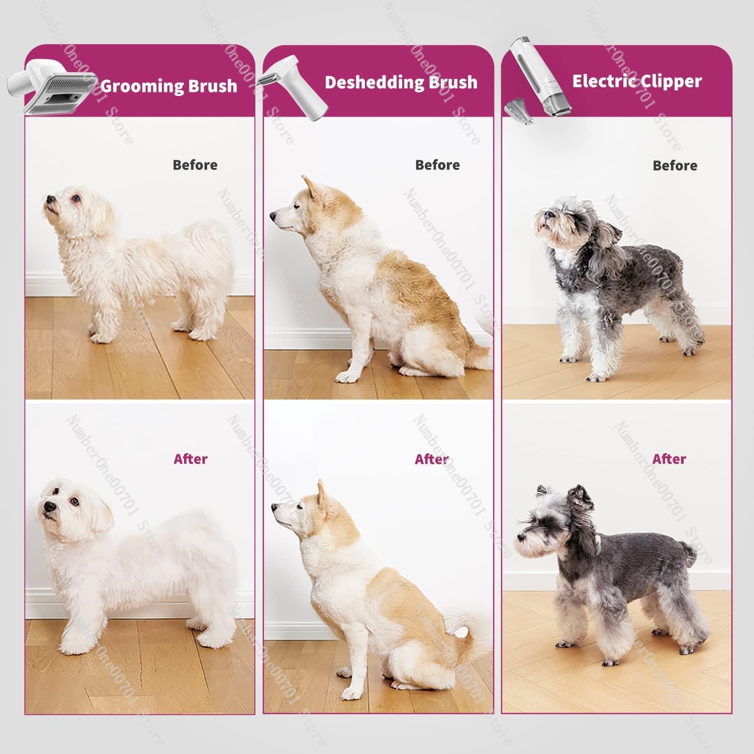 Kit de toilettage pour animaux - Pet Grooming Vacuum Suction Kit 5 In 1 avis et prix