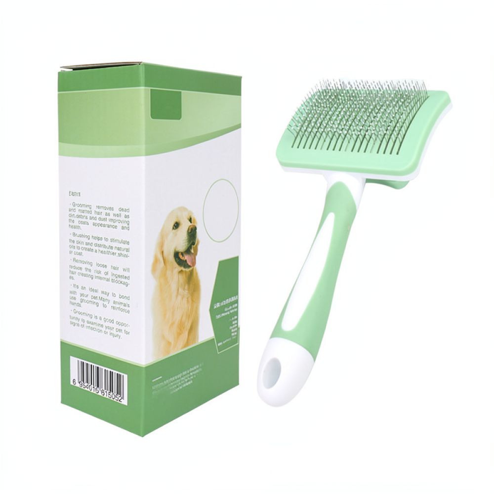 Brosse à poils souples pour le - Slicker Brush Self Cleaning Pet Grooming avis et prix