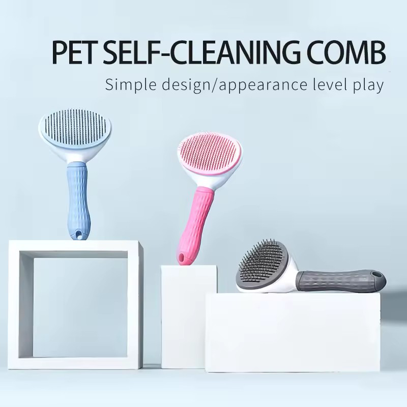Brosse autonettoyante à un bou - Slicker Brush Self Cleaning Pet Grooming avis et prix