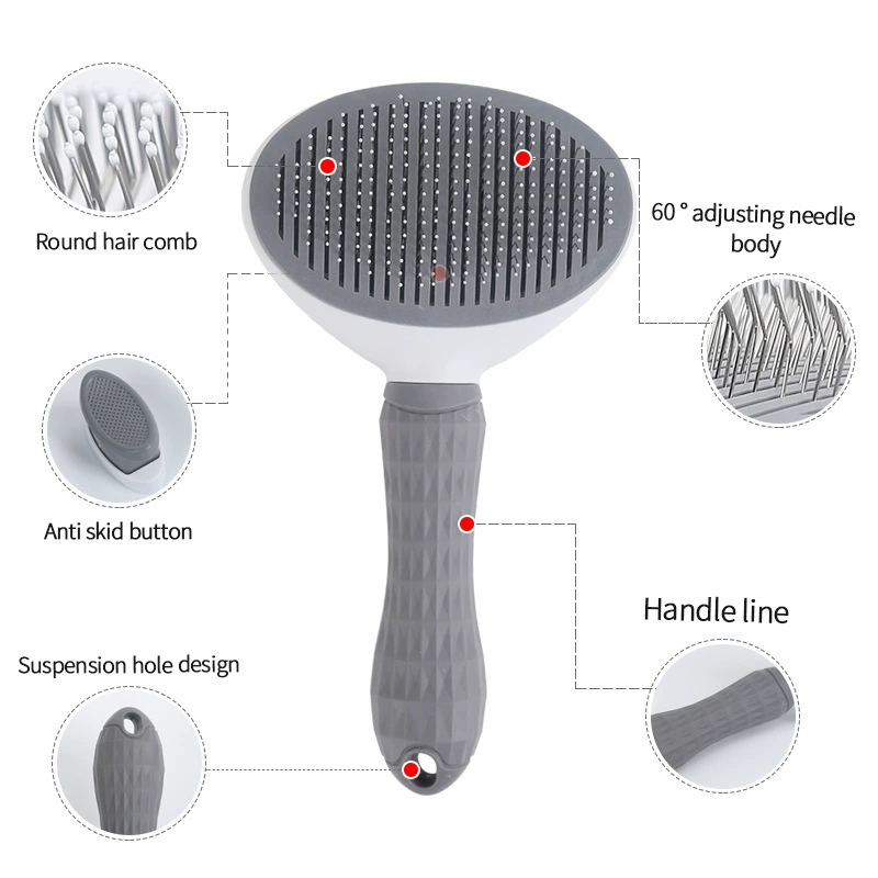 Brosse autonettoyante à un bou - Slicker Brush Self Cleaning Pet Grooming avis et prix