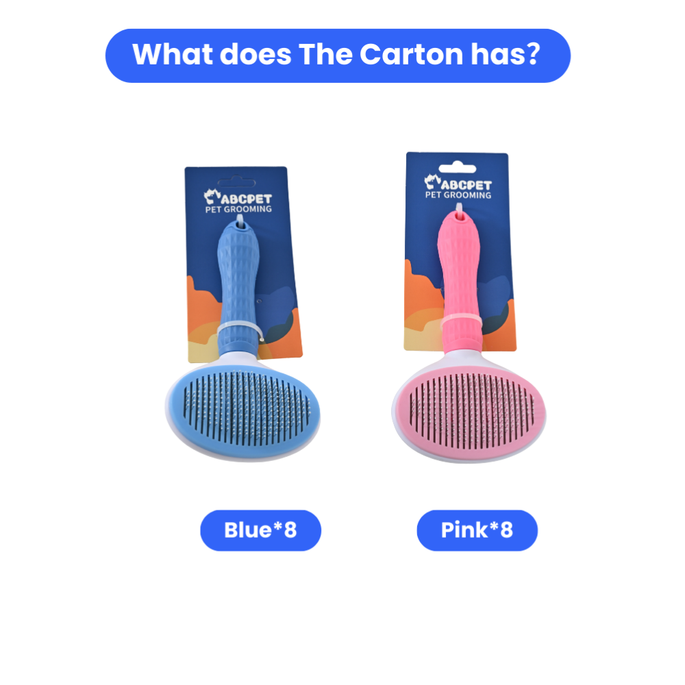 16 pièces/carton, 2 couleurs a - Slicker Brush Self Cleaning Pet Grooming avis et prix