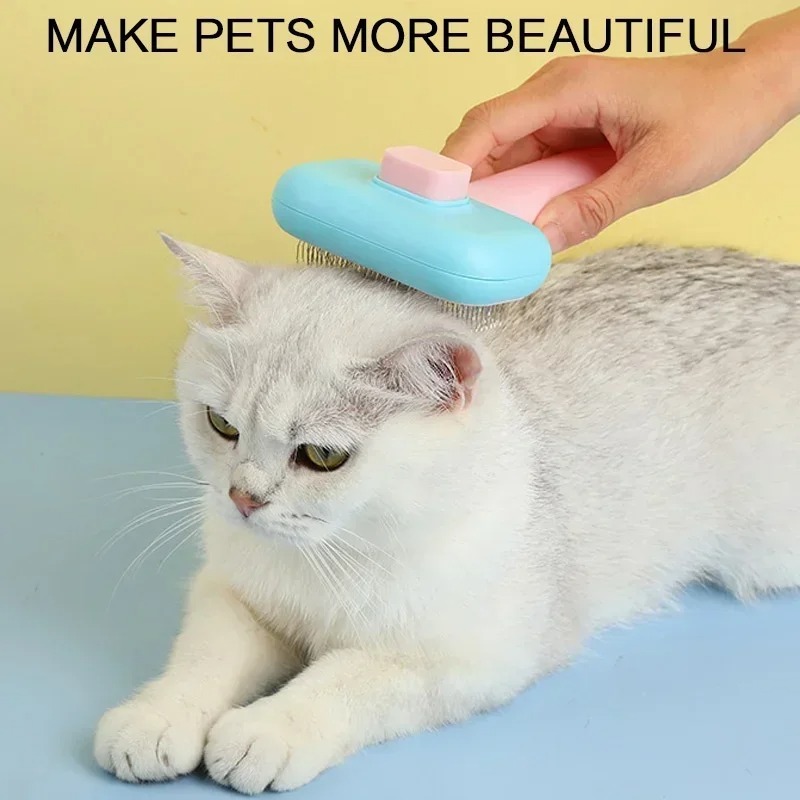 Brosse à poils auto-nettoyante - Slicker Brush Self Cleaning Pet Grooming avis et prix