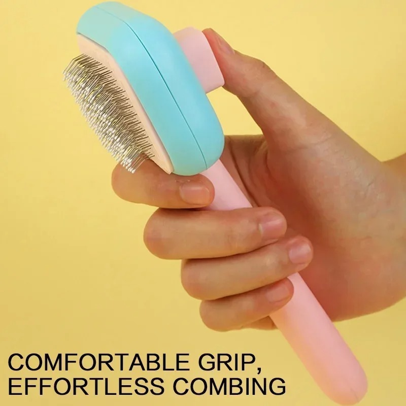 Brosse à poils auto-nettoyante - Slicker Brush Self Cleaning Pet Grooming avis et prix