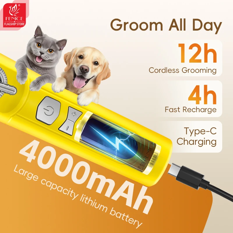 Tondeuse à poils pour animaux  - Cordless Dog Clippers Low Noise Grooming avis et prix