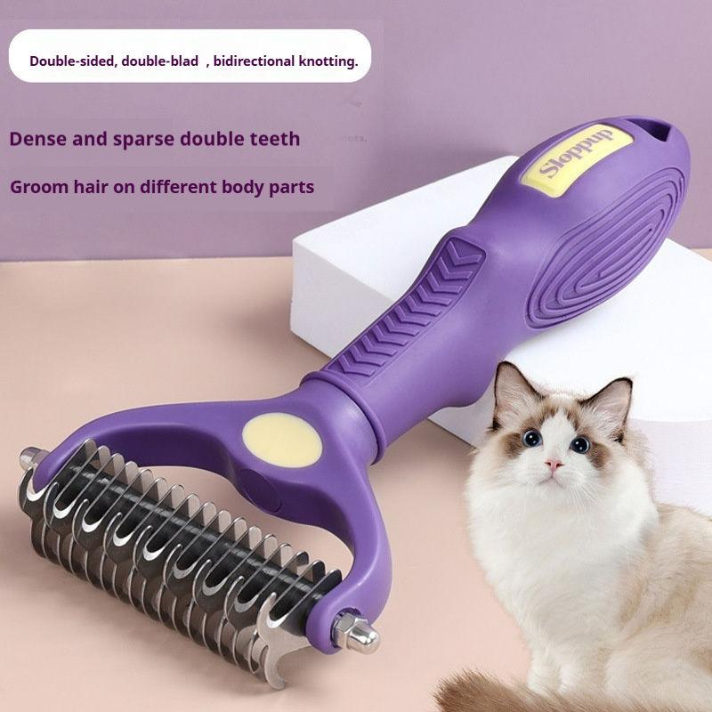 Brosse démêlante double face p - Undercoat Rake Dematting Tool Dog Shedding avis et prix