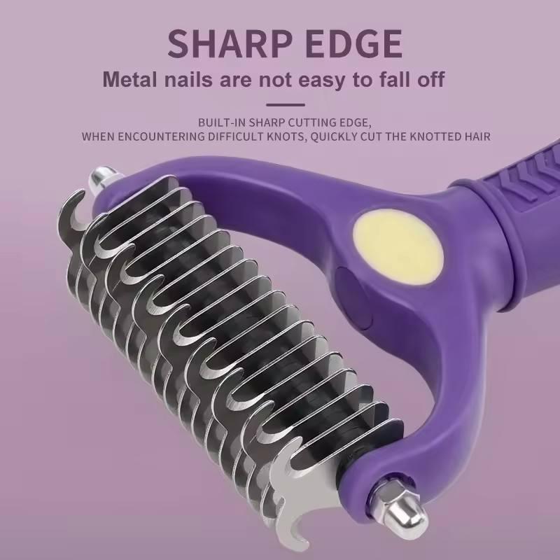 Brosse démêlante double face p - Undercoat Rake Dematting Tool Dog Shedding avis et prix